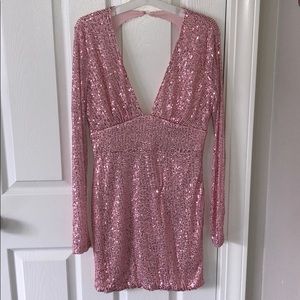 Laura’s boutique pink dress